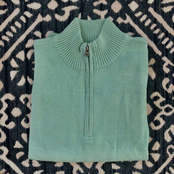 Mens greenish blue long sleeved Sweater - Picture 1 of 10